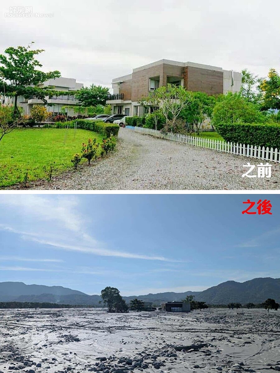 有影音/花蓮光復從彩色變黑白 攝影師空拍記錄美麗與哀愁 花蓮光復馬太鞍溪完全被土石泥砂淹沒