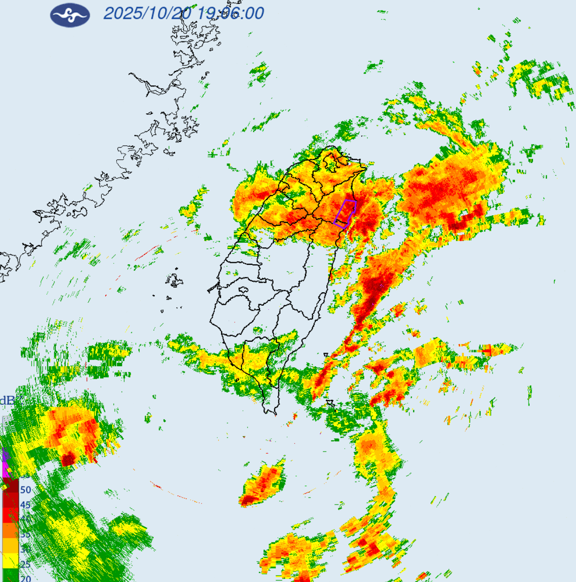 風神颱風外圍環流帶來豪大雨。圖/氣象署提供