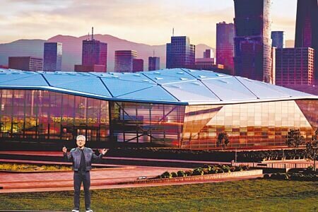 
輝達海外總部欲設在北士科T17、T18土地卡關，國產署目前已有2備案。圖為輝達海外總部設計圖。（本報資料照片）
