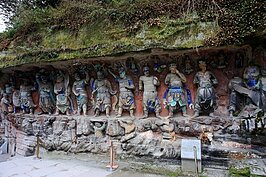 大足石刻一景。