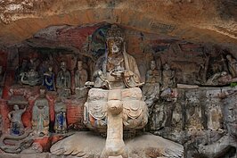 大足石刻一景。