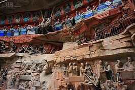 大足石刻一景。