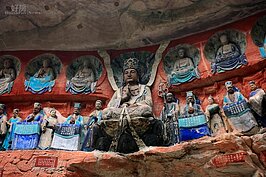 大足石刻一景。