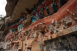 大足石刻一景。