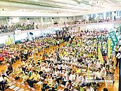 小英授戰旗　板橋綠油油