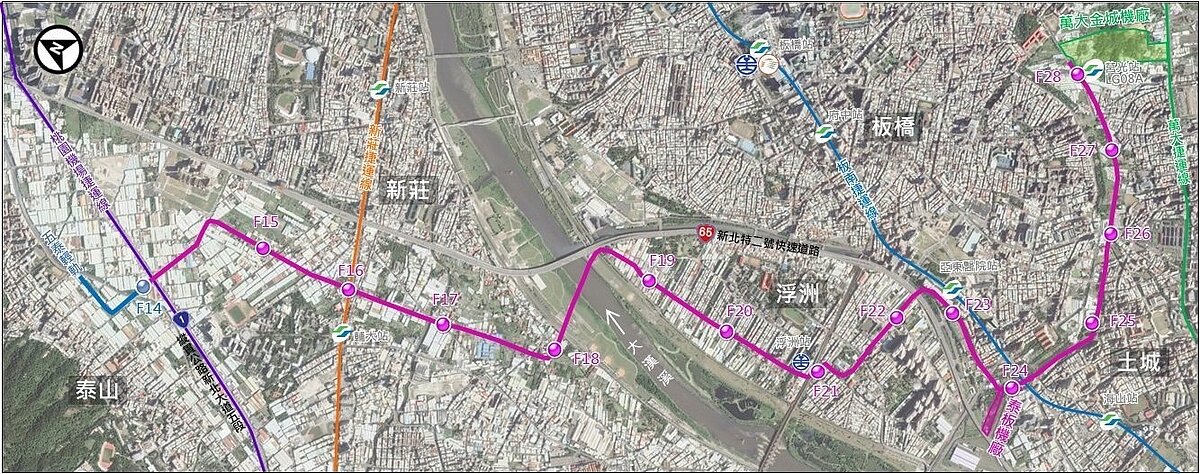 泰板輕軌路線圖。圖／新北市捷運局提供
