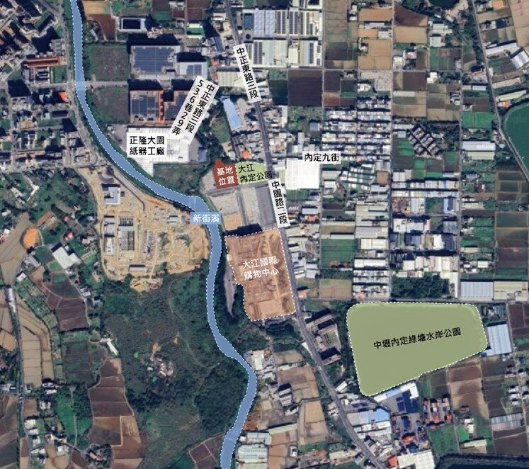 基地鄰近大江購物中心，預計興建250戶社宅。圖：住發處提供