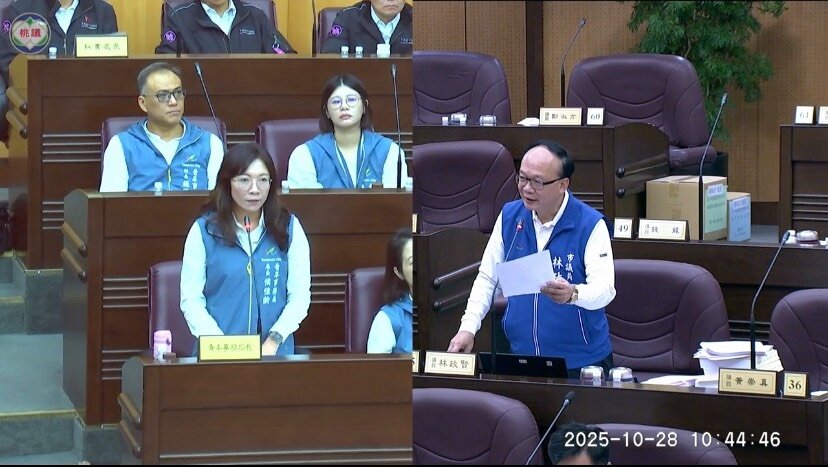 議員林政賢就、兩岸城市交流等議題提出質詢。圖:林政賢提供