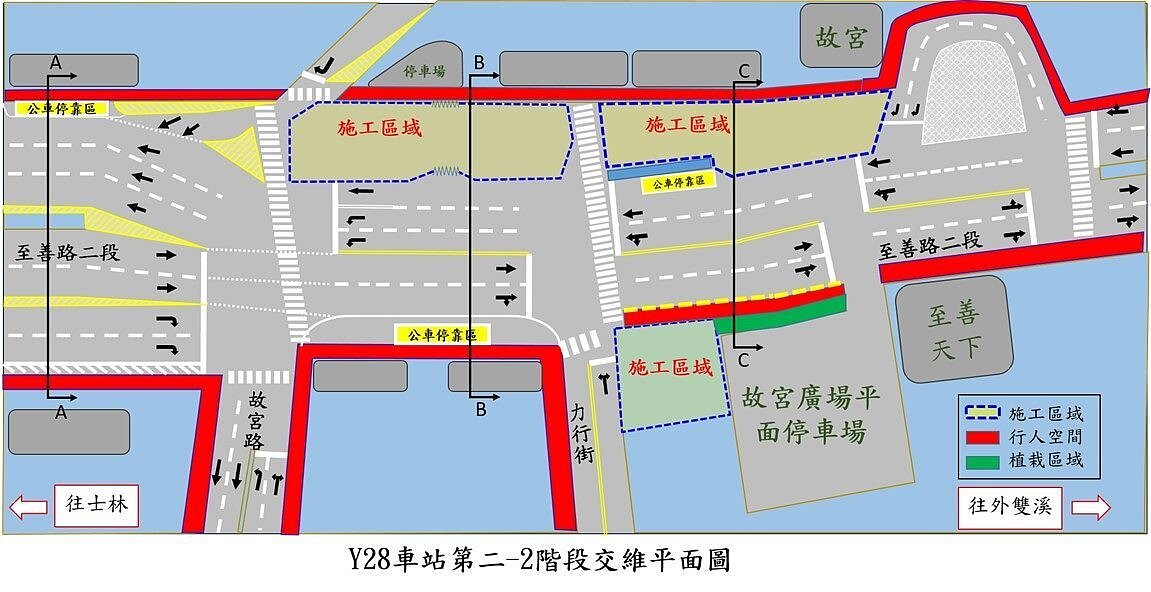 交通維持計畫示意圖。圖／台北捷運工程局提供