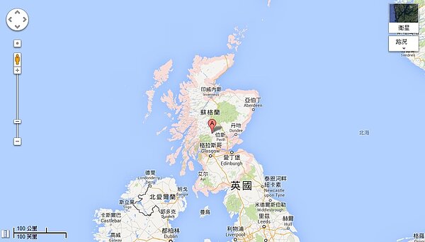 位在英國北方的蘇格蘭,18日將舉辦獨立公投(翻攝自Google Map)