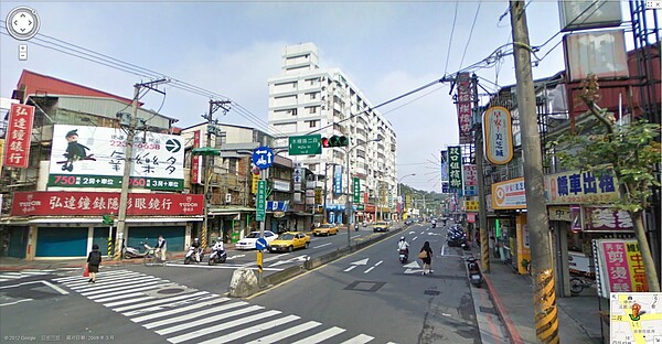 台北市文山區上月飽受淹水之苦，圖為木柵路二段街景。（圖／Google map）