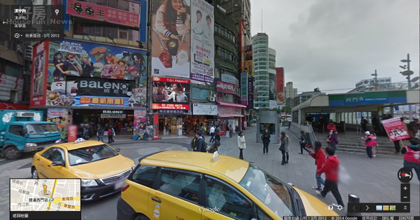 香港服飾品牌班尼路傳出9月將在結束營業，此為示意圖，圖中班尼路也早已撤離西門商圈。（翻攝自GoogleMap）