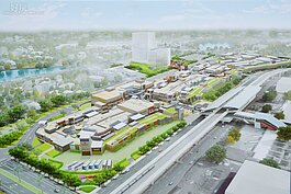 未來雛形圖可看見，所有樓層都採一~二樓的低樓層建造，是屬於標準的美規outlet商場。