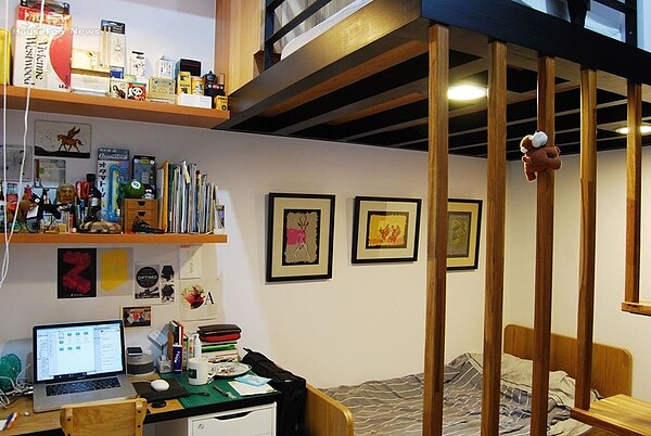 
3.	Zü工作時的創作空間。