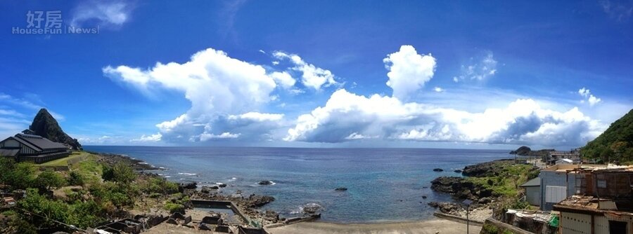 新屋前以全景方式拍攝的無敵海景