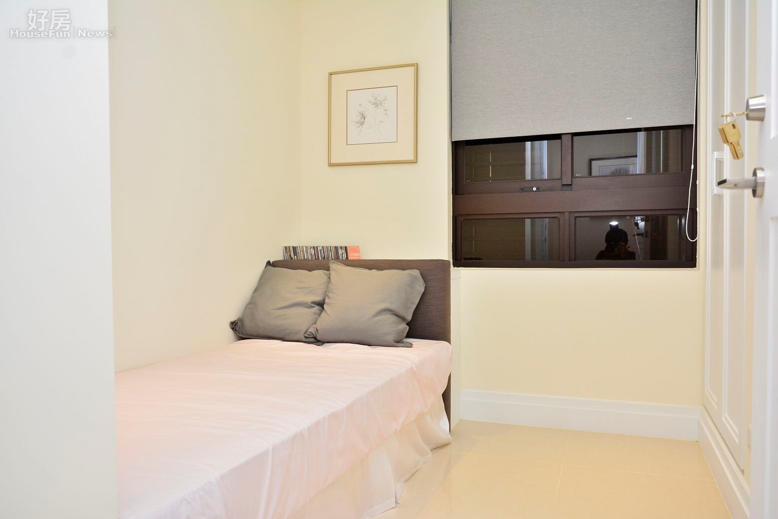 客房也可採用最簡潔的方式處理,當空間較小的時候,越簡單的擺放設計反而對空間感更有幫助。(家具擺飾部分供好房網粉絲參考,非建商販售之配件)(好房網News記者 陳韋帆/攝影)