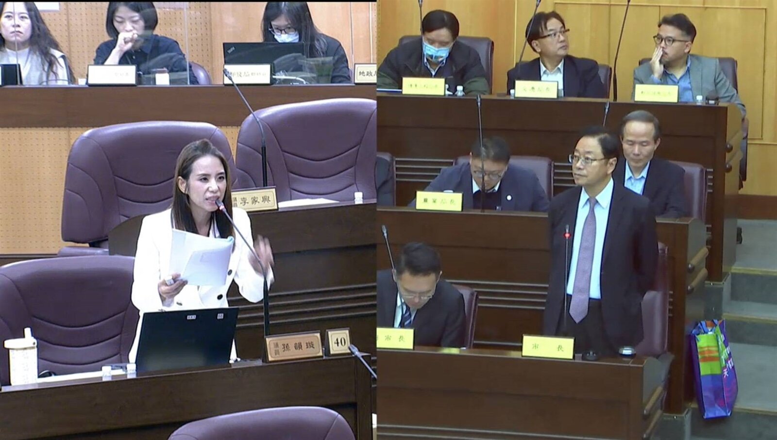 桃園市議員孫韻璇今日進行市政總質詢。圖：黨團提供