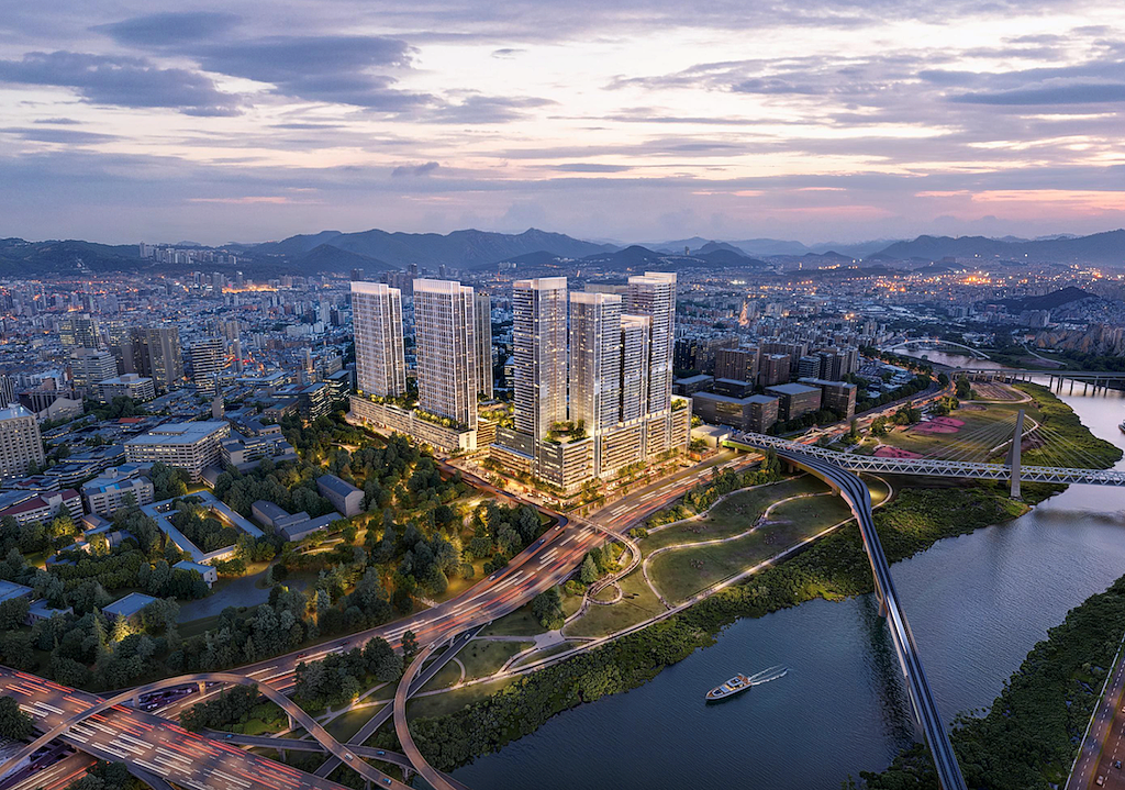 建商購地縮減近8成 轉向投資捷運聯開案 全台最大捷運開發案十四張站完成評選,引入985億投資,打造溪南新都心智慧城區。圖/取自新北市捷運工程局