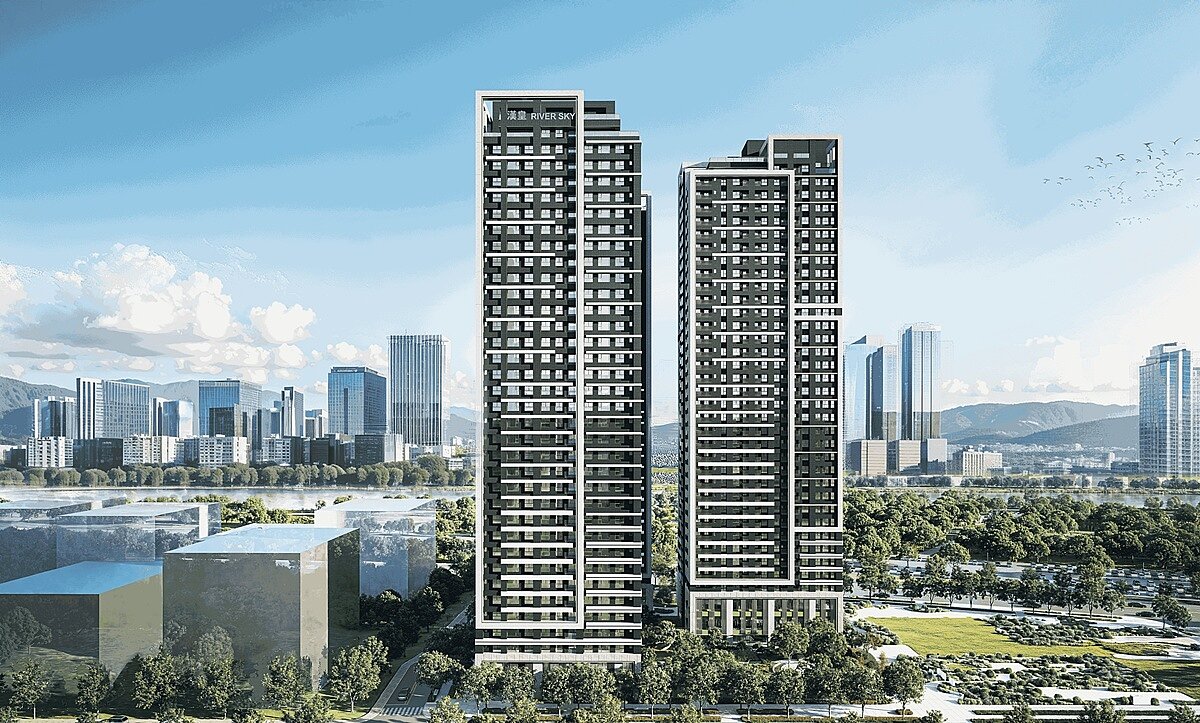 單元6更新後，規劃分別打造3棟地上35層及地上36層的 SRC 建築，在公益設施上，還將會有公托幼兒園、社會住宅及大面積開放綠地、廣場。圖／新北市政府提供