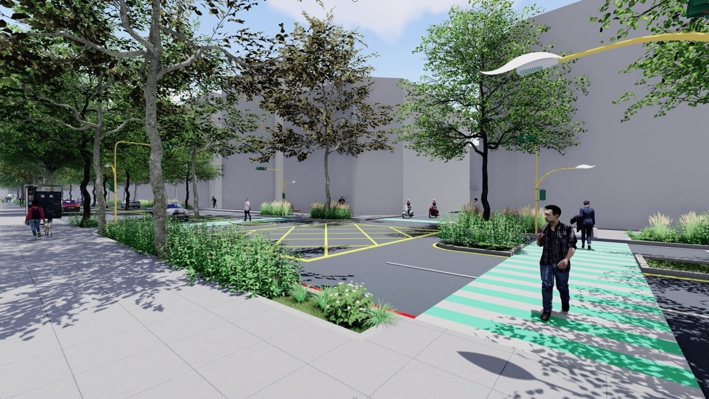 桃市府此次「成功路綠廊人本計畫」將全面檢視街道空間,以提升行人體驗為核心,從安全、綠意、連續性三面向重整。圖:工務局提供