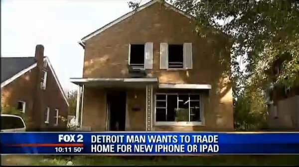 2層樓房子拿iPhone6來換就好 (翻攝Fox2新聞畫面)