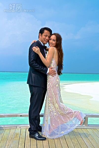 
7關穎婚前特別跑到馬爾地夫渡蜜月、拍攝婚紗照。（圖╱銀魚提供）