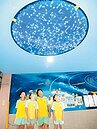 校園主題彩繪　天花板下望星象