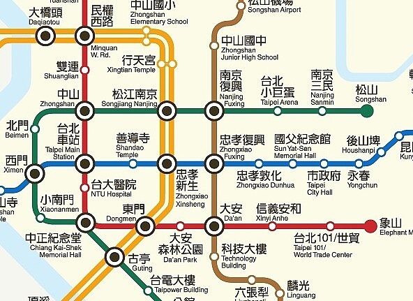 捷運松山線（截取自台北市捷運局網站）