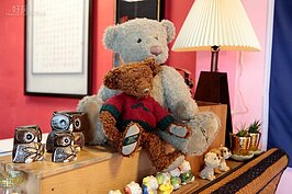 餐廳內有許多絨毛娃娃，一開始以為是露西喜歡收集，結果答案出乎意料，是客人所放的。因為客人認為法亞餐廳就像是自家的廚房，因此把家裡的東西放在餐廳內也就合情合理。