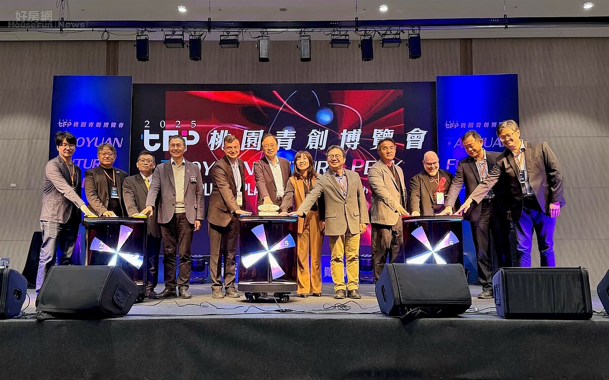 ▼2025桃園青創博覽會以「八方匯聚、新創齊飛」為主軸，匯聚8國新創團隊，展現國際新創能量。（照片提供／桃園市政府青年事務局）