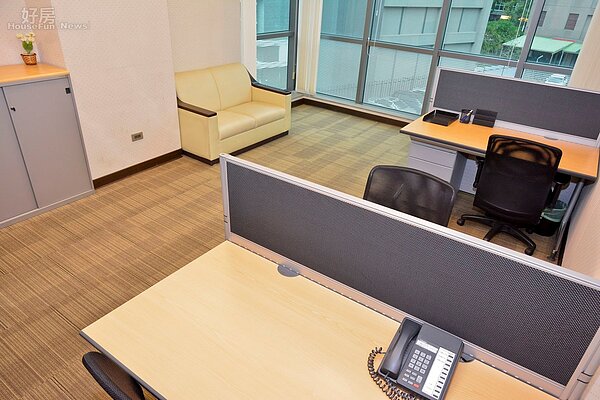 雷格斯所出租的商辦辦公室。（好房網News記者 陳韋帆／攝影）