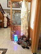 除了彌勒佛，客廳還放了貔貅，據說也是可以旺男女主人。