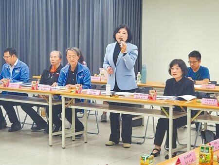 
麥電公司11日在雲林縣府進行液化天然氣接收站及燃氣複循環發電機組工程，雲林縣長張麗善強調，麥電的電業金分配方式，台塑企業與縣府之間應有更公平的分配機制。（周麗蘭攝）。
