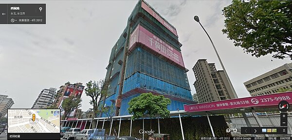 財政部國產署標售都更宅「千荷田」,卻只收到一封投標單。(翻攝自Google Map)