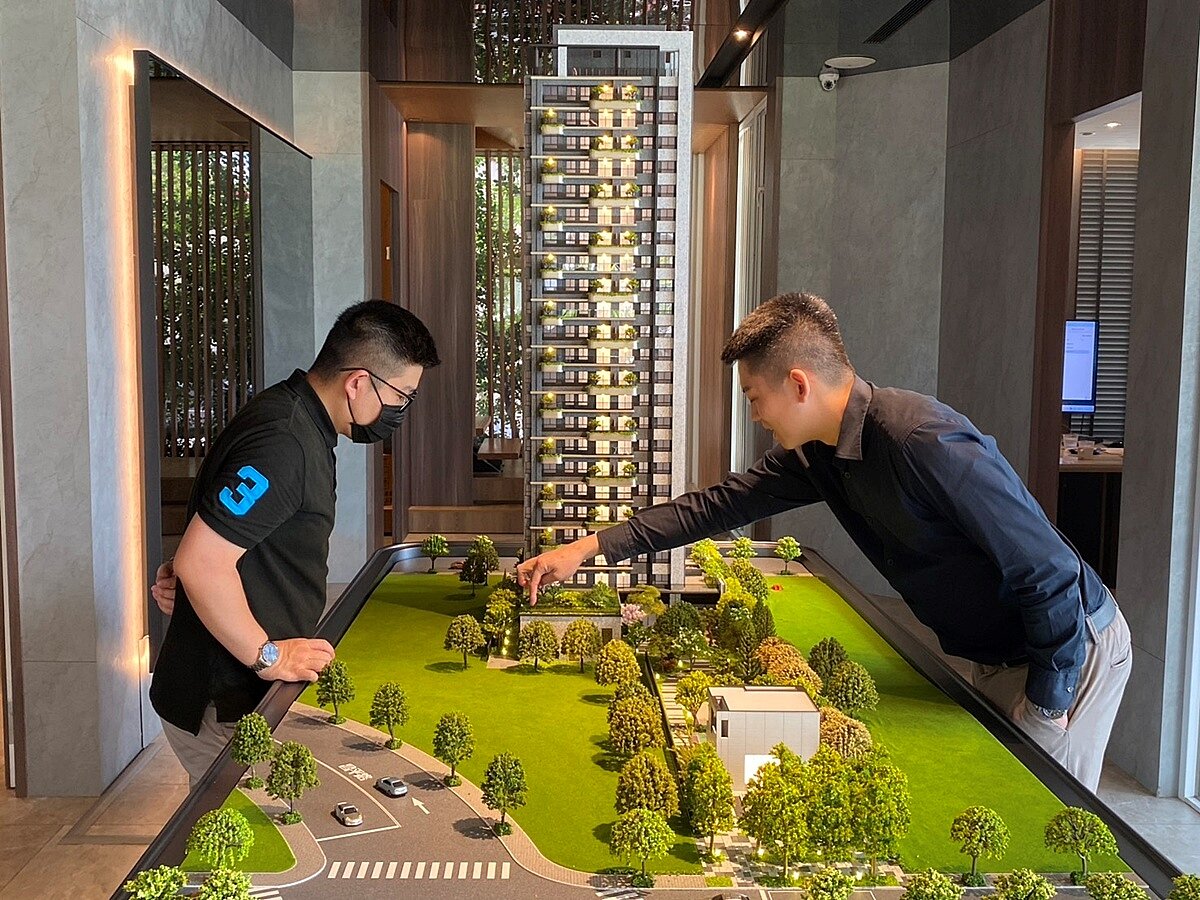 台中預售新案戰線升溫,捷運藍線及綠線交會的市政府站、14期洲際段以及崇德生活圈,出現話題性十足的「兩案捉對廝殺」現象。圖/好房網News記者林和謙/攝