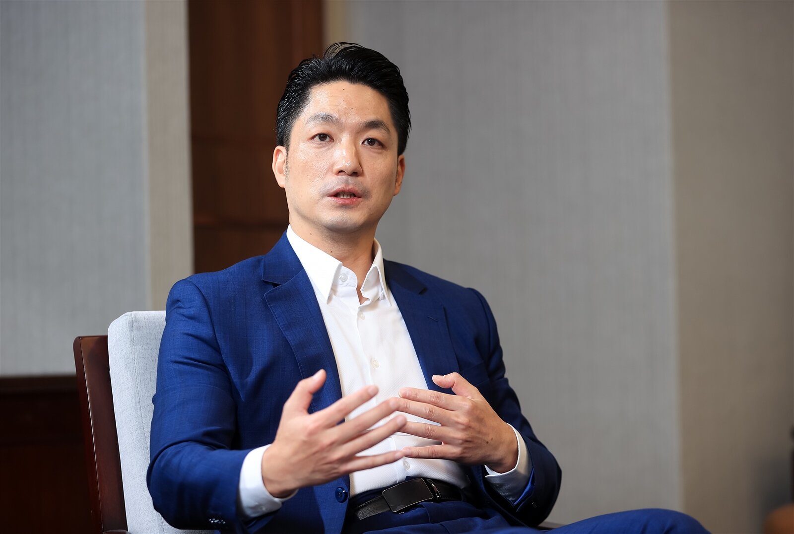 台北市長蔣萬安接受聯合報專訪。記者余承翰/攝影