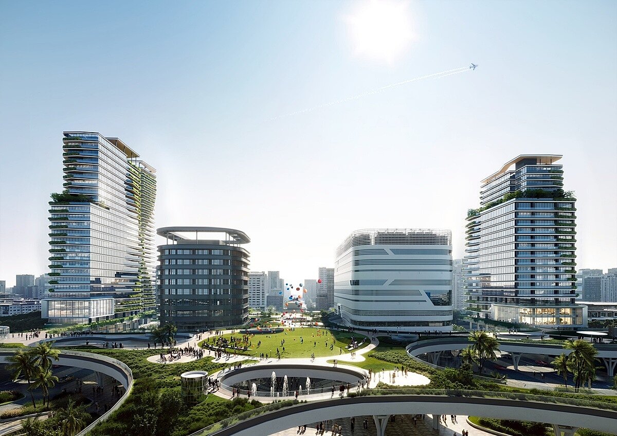 「高雄車站專用區四、五及商四公辦都市更新案」，實施者冠德建設將規劃三棟共2.9萬坪住商辦複合式大樓，與車站進行一體化設計。圖／高雄市政府提供
