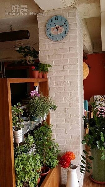 
4.店家門口擺滿小盆栽，讓消費者一進門就能感受綠意盎然氣息，同時還能區隔出用餐空間。