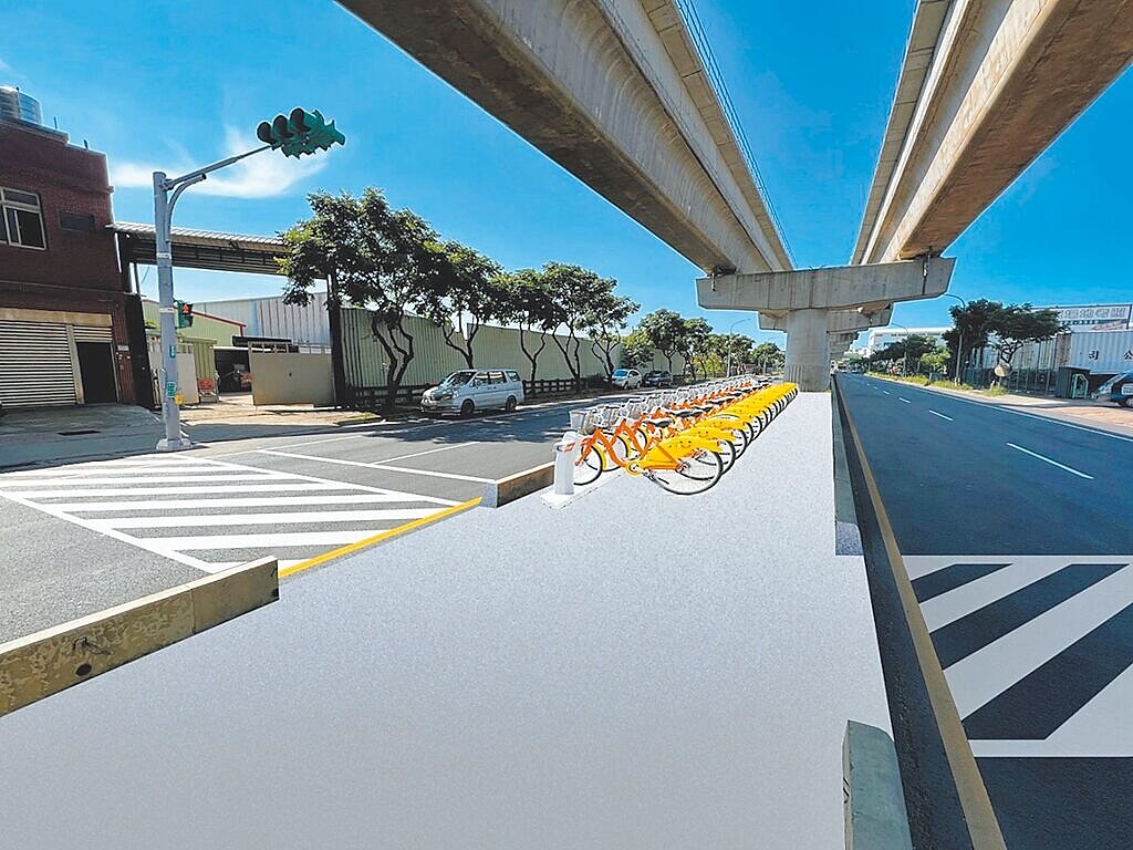 桃園捷運工程局23日啟動中正北路、南崁路二段、三民路二段捷運周邊人行道改善工程，將移除48座電器基座，增400格機車停車格，並增設YouBike等轉乘設施。（捷工局提供／廖姮玥桃園傳真）