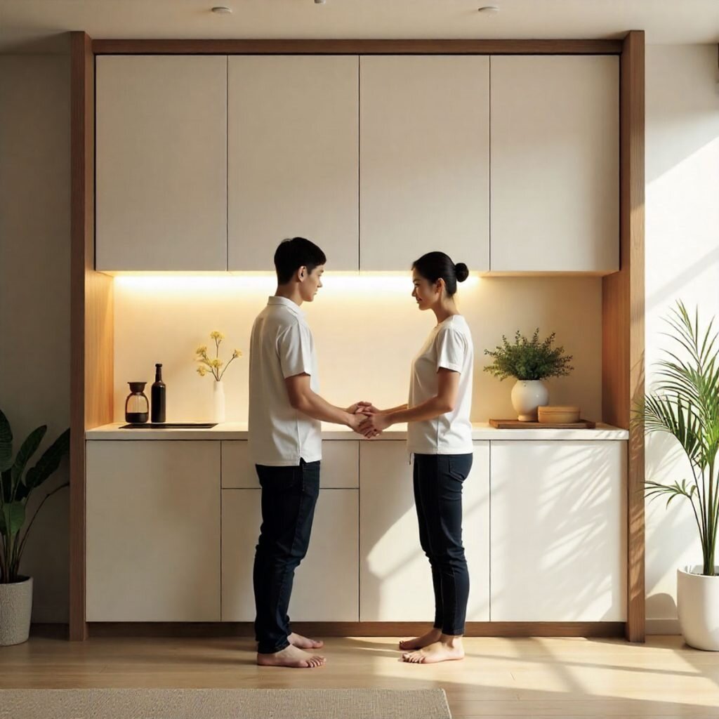 系統櫃採簡約俐落線條與整合式收納設計，兼具實用與美感，體現現代住宅的效率與設計。圖／FREEPIK