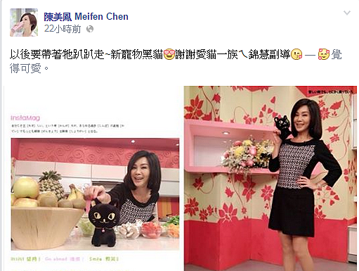 陳美鳳離婚官司打了兩年,房產也追不回來,不過敬業她的還是開心上工。(截取自陳美鳳臉書)