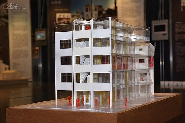 「徑。鹽埕埔」將城市生活放入建築中,利用老舊街屋改造老鹽埕。(好房網News記者陳韋帆攝)