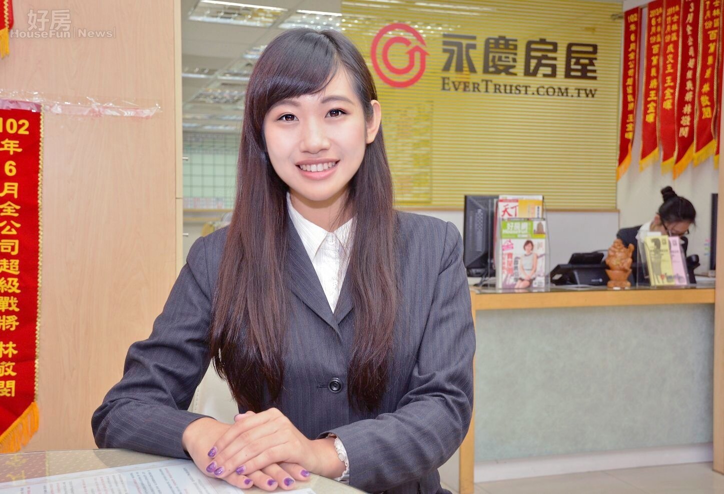 永慶房仲正妹林思琪。（好房網News記者 陳韋帆／攝影）