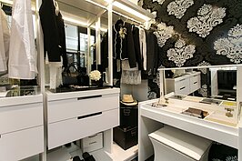 充滿奢華感的更衣間。