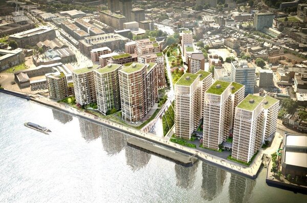 倫敦泰晤士河的水岸住宅享有盛名，當地新建案最近來台銷售。（仲量聯行提供）