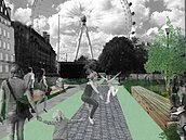 倫敦「彈跳路」　跳著去上班