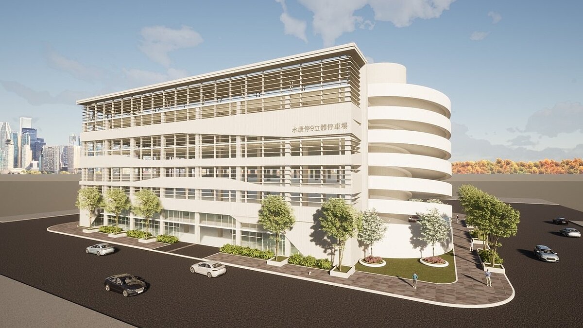 永康停9立體停車場模擬示意圖。圖／台南市府提供