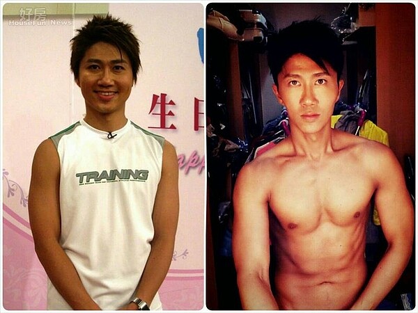2.因為車禍鎖骨受傷,讓鄭旭村一度發福,靠著健身恢復魔鬼身材。