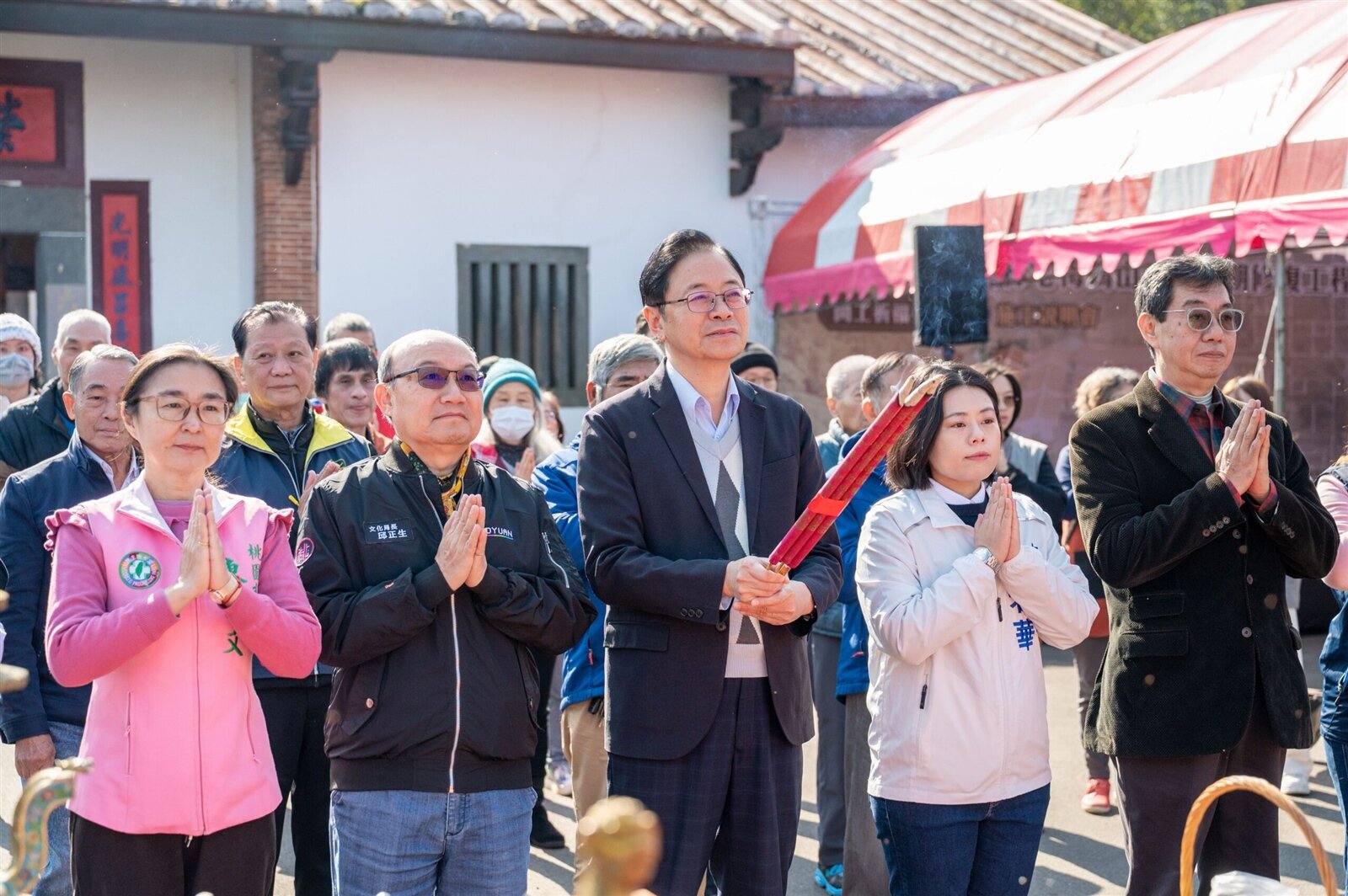 大溪林宅梅鶴山莊第四期修復工程預計明年5月完工。圖:市府提供