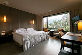 溫泉標準房一景。
